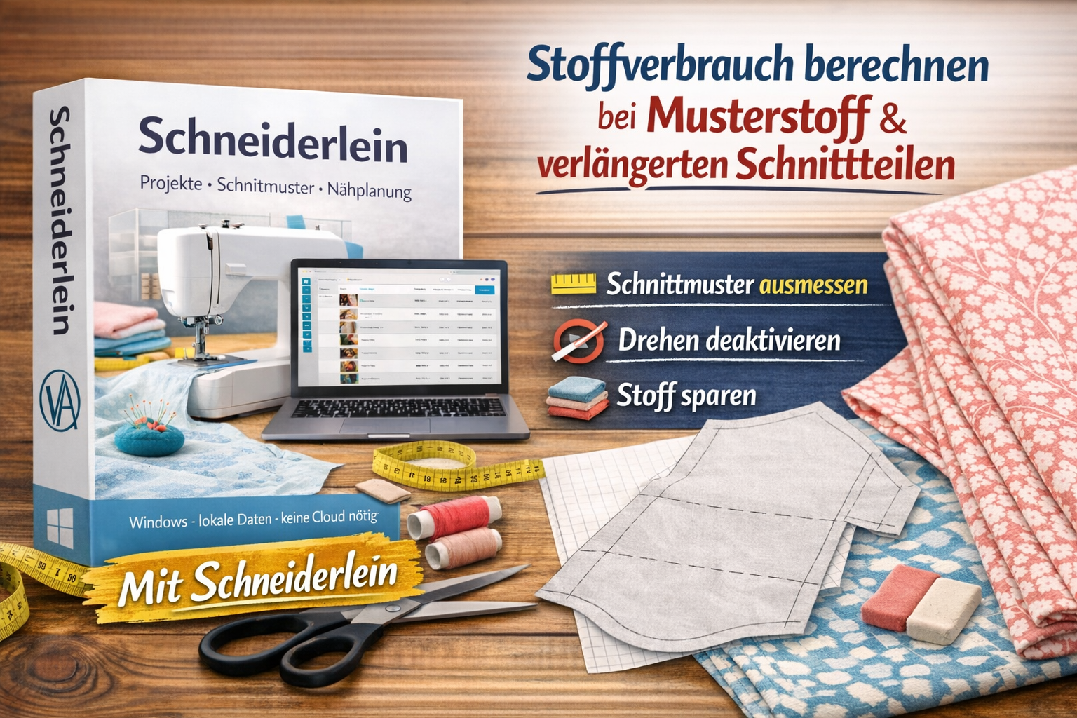 Stoffverbrauch für ein beliebiges Schnittmuster berechnen