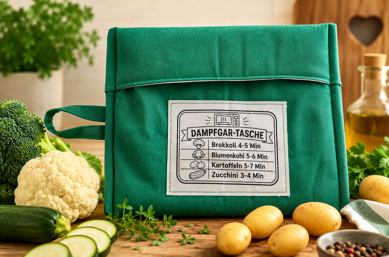 Mikrowellen Dampfgar-Tasche